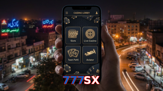 Main screen of 777SX app page for PK players