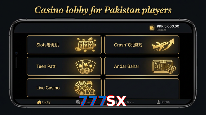 Lobby view of 777SX for Pakistan users